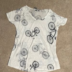 Cute bicycle tee in linen